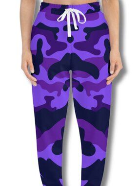 Camo Joggers 🏃 Streetwear Must-Have (Purple)| Brand New Women's Fashion
